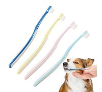 fayarrd Spazzolino da denti per cuccioli, 4 pezzi di spazzolini per gatti, set per la cura delle gengive per cuccioli e cani anziani con ampia testina per la pulizia dei denti, per la casa e i viaggi