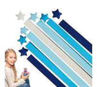 fayarrd Strisce di carta a forma di stella - 1350 fogli di carta gradiente | Carta per bricolage per decorazioni a stella portafortuna bifacciale per lezioni scolastiche
