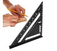 fayarrd Triangolo triangolare, righello metrico - Lega di alluminio strumento di misurazione per compiti di precisione, geometria, costruzioni in legno, progetti tecnici