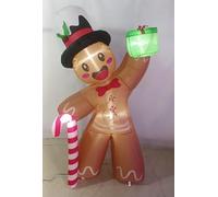 Fayavoo 180 cm, stampella di Natale da uomo, mantiene il sacchetto regalo nella mano sinistra e stampella nella mano destra