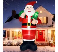Fayavoo 425 cm, decorazione natalizia gonfiabile per esterni, con sacchetto regalo e illuminazione a LED, grande decorazione natalizia per giardino, balcone e prato