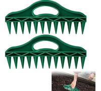 Fayelong 7PCS Ensemble Distributeur De Graines Avec Vitesses Réglables Et Plantoir À 12 Trous, Semoir Manuel Pour Le Jardinage, La Cour Et La Ferme