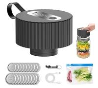 Fayelong Aggiornato Smart 3-in-1 Elettrico Mason Jar Sigillatore Al Vuoto Si Adatta Sia Vasi Bocca Larghi E Regolari Uno Strumento Indispensabile Per Vasi Mason, Vaso Sigillatore Al Vuoto