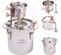 Fayelong CASA Alambicco Distillatore Temperatura Rame Serpentina Acqua Vino Oil (12 L Litri, Acciaio Inox)