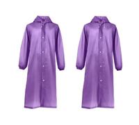 Fayemint 2 Pezzi Mantella Antipioggia, Portatile Poncho Antipioggia, Riutilizzabile Poncho Pioggia, per Escursionismo, Campeggio, Ciclismo, Pesca (Viola)
