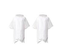 Fayemint 2 Pezzi Poncho Impermeabile Trasparente, Multi-Funzionale Mantella Pioggia con Cappuccio, Portatile Poncho Impermeabile, per Escursionismo, Campeggio, Ciclismo, Pesca