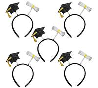 Fayemint 5 Pezzi Fascia per Capelli per Cappello da Laurea, Cerchietto con Cappello da Laureato, Decorazioni per Laurea, per Lauree, Feste in Costume e altre Feste (Rotoli per Esami)
