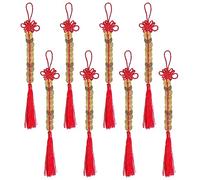 Fayemint 8 Pezzi Moneta Portafortuna Monete Feng Shui, Feng Shui Ciondolo Nappa per Monete Cinesi, Monete Nodo I-Ching, Per Ricchezza, Fortuna, Salute, Regalo Meraviglioso (10 Monete)