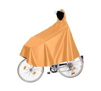 Fayemint Mantella da Bicicletta Antipioggia Unisex, Impermeabile Portatile con Cappuccio per Biciclette, Mountain Bike, Bici Elettriche (Colore Arancione)