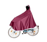 Fayemint Mantella da Bicicletta, Impermeabile Portatile Antipioggia, Unisex, con Cappuccio, per Mountain Bike, Bici Elettriche (Rosso)