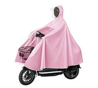 Fayemint Mantella da Bicicletta, Impermeabile Portatile Mantella Antipioggia Unisex, Rosa, XL