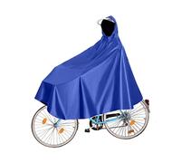 Fayemint Mantella da Bicicletta, Mantella Antipioggia Unisex, Impermeabile Portatile Mantella Antipioggia, con Cappuccio, per Biciclette, Bici Elettriche, Mountain Bike (Blu)