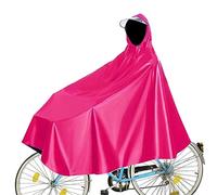 Fayemint Mantella da Bicicletta, Mantella Antipioggia Unisex, Impermeabile Portatile Mantella Antipioggia, con Cappuccio, per Biciclette, Mountain Bike, Bici Elettriche (Rosa Rossa)