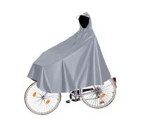 Fayemint Mantella da Bicicletta, Mantella Antipioggia Unisex, Impermeabile Portatile Mantella Antipioggia, con Cappuccio, per Biciclette, Mountain Bike, Bici Elettriche (Grigio)