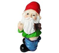 Fayemint Statua Gnomi Giardino, Mini Gnomo da Giardino, Gnomo da Giardino Divertente, Decorazioni da Giardino, per Decorare Giardino, Tavolo da Pranzo, Festa (Rosso)