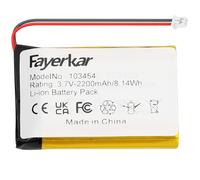Fayerkar Batteria ai polimeri di litio 3,7 V 2000 mAh 103454 ricaricabile al litio con spina JST conferma la polarità dell'attrezzatura e del connettore prima dell'acquisto.