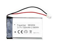 Fayerkar Batteria ai polimeri di litio 3,7 V 720 mAh 383454LC ricaricabile lipo con connettore JST per confermare la polarità del dispositivo e del connettore prima dell'acquisto
