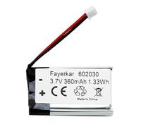 Fayerkar Batteria al litio da 3,7 V 350 mAh 602030 per VXI BlueParrott B350-XT B550-XT B350XT B550XT B550XT Cuffie Bluetooth compatibili con Vantrue Dash Cam