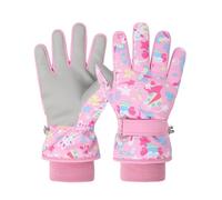 FAYHIJUN Guanti invernali da sci per bambini da 2 a 13 anni, impermeabili, antivento, per ciclismo, sci, snowboard, sport all'aria aperta (rosa, XS)