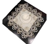 FAYING Centrini da Tavolo in Pizzo, tovaglia Quadrata da Comodino, copritavolo, tavoli da Pranzo, centrotavola, tovaglia Piccola, sottovaso, sottotazza(Light Gray)