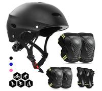 FAYITING Casco da Bici per Bambini, Set di Protezioni per Bambini, Protezioni Ginocchiere Gomitiere Polsiere per Skate Bicicletta Pattinaggio Monopattino e Altri Sport Estermi
