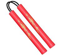 Fayscingo Schiuma Nunchakus Nunchucks Arti Marziali Formazione di Schiuma Pratica Nunchaku per Bambini e Principianti (Rosso)