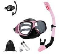FAZCQDA Set da snorkeling per adulti, con spessore visivo | Set da snorkeling professionale per nuoto e immersioni. Include tappi per le orecchie con cordino e custodia