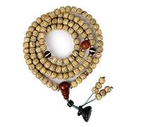 FAZOVIN Braccialetto con 108 perline Mala invecchiate e autentiche di Bodhi, per preghiera per meditazione, da donna, Medium, Semi di Bodhi, Nessuna pietra preziosa