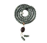 FAZOVIN Natual Bodhi Seed 108 perline collana da donna tibetano Mala perline braccialetto per meditazione e preghiera, Grande, Semi di Bodhi, Nessuna pietra preziosa