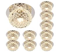 FAZRPIP Faretto da Incasso a LED in Cristallo da 10 Pezzi, faretto da Incasso a soffitto a LED da 3W / 5W Faretto in Cristallo colorato a LED per corridoio, Soggiorno, Illuminazione della Camera
