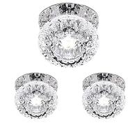 FAZRPIP Faretto da Incasso a LED in Cristallo da 3 Pezzi con deflettore da Incasso Faretto da Incasso a LED colorato in Cristallo Rotondo Faretto da Incasso retrofit per Luce Diurna per Soggiorno