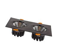 FAZRPIP Illuminazione Illuminazione da Incasso a LED, Faretto da Incasso a LED a Doppia Testa, 3000K-6000K, CRI80, Plafoniera a LED Moderna Illuminazione a LED da Incasso Quadrata Illuminazione