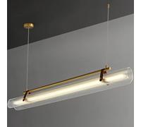 FAZRPIP Lampadario lineare Moderno in Acrilico, lampade a Sospensione a LED 3000K-6000K per Isola della Cucina, Sala da Pranzo, Bar, Lampada a Sospensione a LED Minimalista da 31" 39" 47" 59"