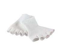 Fazvncv 1 paio di separatori per dita dei piedi infusi in gel mezzo calzini traspiranti Open Toe Design con idratante Spa calzini per le donne calzature