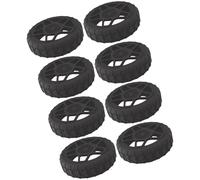Fazvncv 8 coperture in silicone per ruote dei bagagli, protezione contro i danni, adatte per uso quotidiano, protezione antigraffio, Nero , One Size