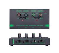 Fazvncv Amplificatore per cuffie portatile 4/6 canali Amplificatore Stereo Splitter per auricolari 4 X3.5mm 4x 6.35mm Uscita Porta Uscita multipla