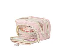 Fazvncv Astuccio a più strati per matite ad alta capacità, organizer per pennarelli, sacchetti per forniture artistiche, borsa cosmetica da viaggio, organizer per forniture scolastiche per ufficio, B