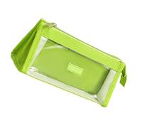 Fazvncv Astuccio grande capiente con 2 scomparti, da viaggio, leggero, trasparente, per studenti