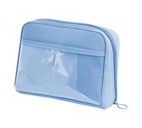 Fazvncv Astuccio per penne ad alta capacità, 12 scomparti, 12 scomparti, organizer per penne e pennarelli, organizer per articoli artistici, astuccio per ragazze con portaoggetti regolabile, Blu