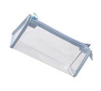 Fazvncv Astuccio per penne estetico astuccio grande capacità trasparente organizer cosmetici borsa semplice estetica grande capacità trasparente, Blu
