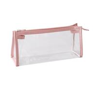Fazvncv Astuccio per penne estetico astuccio grande capacità trasparente organizer cosmetici borsa semplice estetica grande capacità trasparente, A