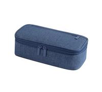 Fazvncv Astuccio portapenne a 2 strati, organizer per matite scolastiche, grande capacità, per gomme, pennarelli, forbici, blu navy