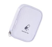 Fazvncv Borsa da viaggio per il primo soccorso vuota per medicine con scomparti multipli Piccoli sacchetti di pronto soccorso con cerniera piccola borsa da viaggio per medicine, bianco, Bellezza di