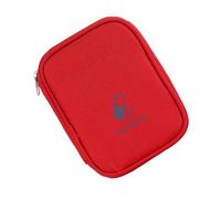 Fazvncv Borsa da viaggio per il primo soccorso vuota per medicine con scomparti multipli Piccoli sacchetti di pronto soccorso con cerniera piccola borsa da viaggio per medicine, Rosso, Bellezza di