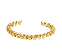 Fazvncv Bracciale aperto a spirale da donna, in acciaio inox, minimalista, per compleanni, anniversari, uso quotidiano, in acciaio inox, Misura unica, come descritto