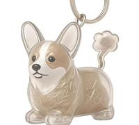 Fazvncv Ciondolo commemorativo per peli di animali domestici, a forma di cane, portachiavi da collezione o accessori per borse
