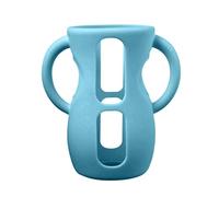 Fazvncv Coperture in silicone per biberon in vetro con impugnatura facile da impugnare, protezioni contro le cadute, antiurto