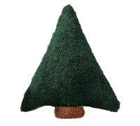 Fazvncv Cuscino in pile modellato a forma di albero di Natale, liscio, in fibra di poliestere, ideale come regalo per le vacanze
