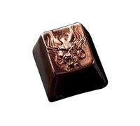 Fazvncv Drago intricato Keycap Ottone Fatto a Mano per Tastiere Meccaniche Miglioramento Estetica Keycaps 1PC