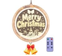 Fazvncv Ponte di festa del cerchio della luce corrente di Natale LED del poliacrilato per la decorazione interna della parete della finestra